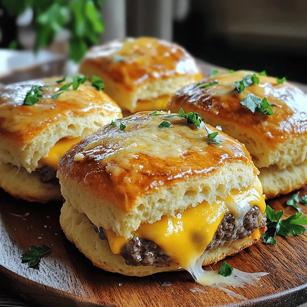 To make garlic parmesan cheeseburger bombs, gather these key items: