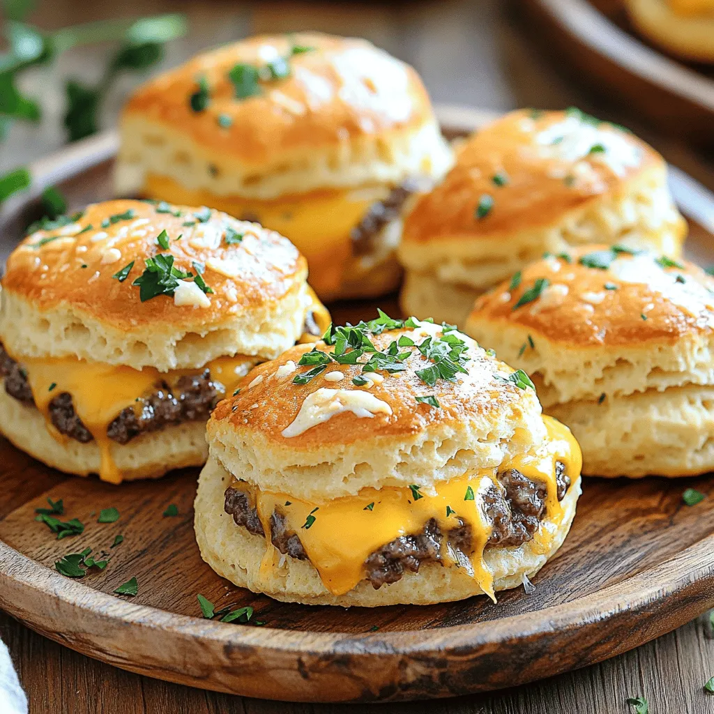 To make garlic parmesan cheeseburger bombs, gather these key items: