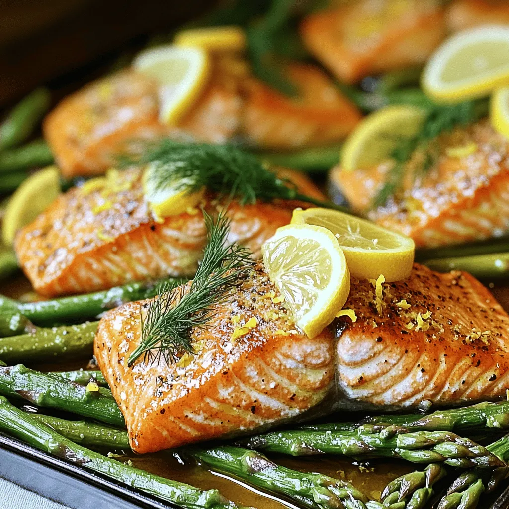 The key to a great baked salmon recipe lies in fresh, simple ingredients. For this dish, you will need two salmon fillets and one bunch of asparagus. These form the heart of your meal.