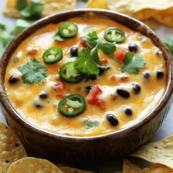 The key to a great chili queso dip lies in the ingredients. Here are the must-have items for your dip.