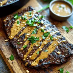 Cast Iron Bavette Steak with Whiskey Garlic Cream Sauce Recipe