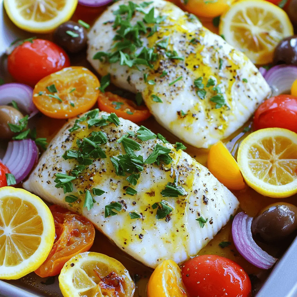 Mediterranean Baked Fish is a feast for your taste buds. The key ingredients make this dish healthy and full of flavor.