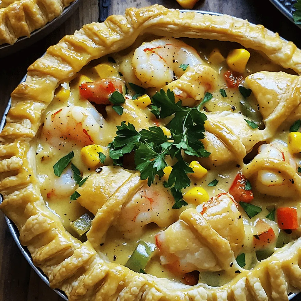 Cajun seafood pot pie is a rich dish full of flavor. The seafood pot pie ingredients create a warm, comforting meal. The key ingredients include shrimp, crab meat, and scallops. You also need butter, flour, and seafood stock. These elements form the base of the filling.