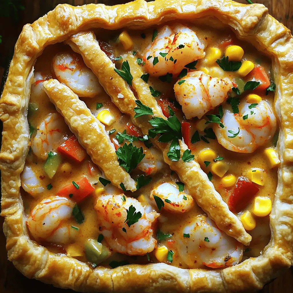 Cajun seafood pot pie is a rich dish full of flavor. The seafood pot pie ingredients create a warm, comforting meal. The key ingredients include shrimp, crab meat, and scallops. You also need butter, flour, and seafood stock. These elements form the base of the filling.
