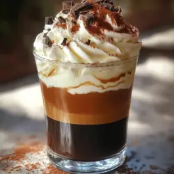 To make the Espresso Delight with Brown Sugar, you need a few key ingredients. First, you need two shots of freshly brewed espresso. This gives your drink a rich base. A tablespoon of brown sugar adds sweetness and depth. Next, unsweetened cocoa powder gives a lovely chocolate note. For creaminess, use half a cup of heavy cream. A teaspoon of vanilla extract boosts the flavor. A pinch of sea salt balances the sweetness. Finally, chocolate shavings are perfect for garnish. You can find the full recipe for precise measurements and steps.