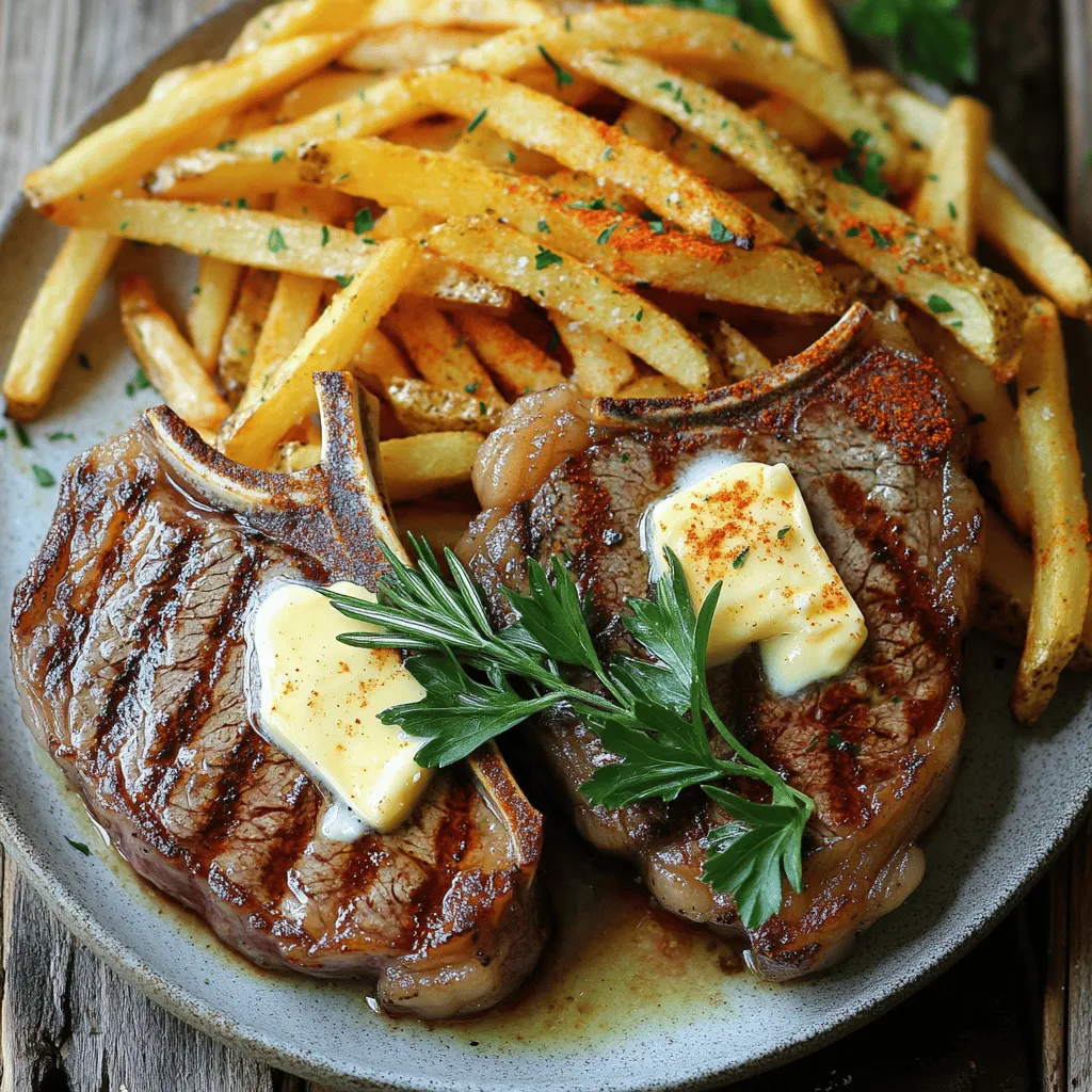 To make a fantastic steak frites recipe, you need just a few key ingredients. The best cuts of beef for steak frites are ribeye or sirloin. These cuts offer great flavor and tenderness. I prefer ribeye because it has a nice marbling that adds juiciness.