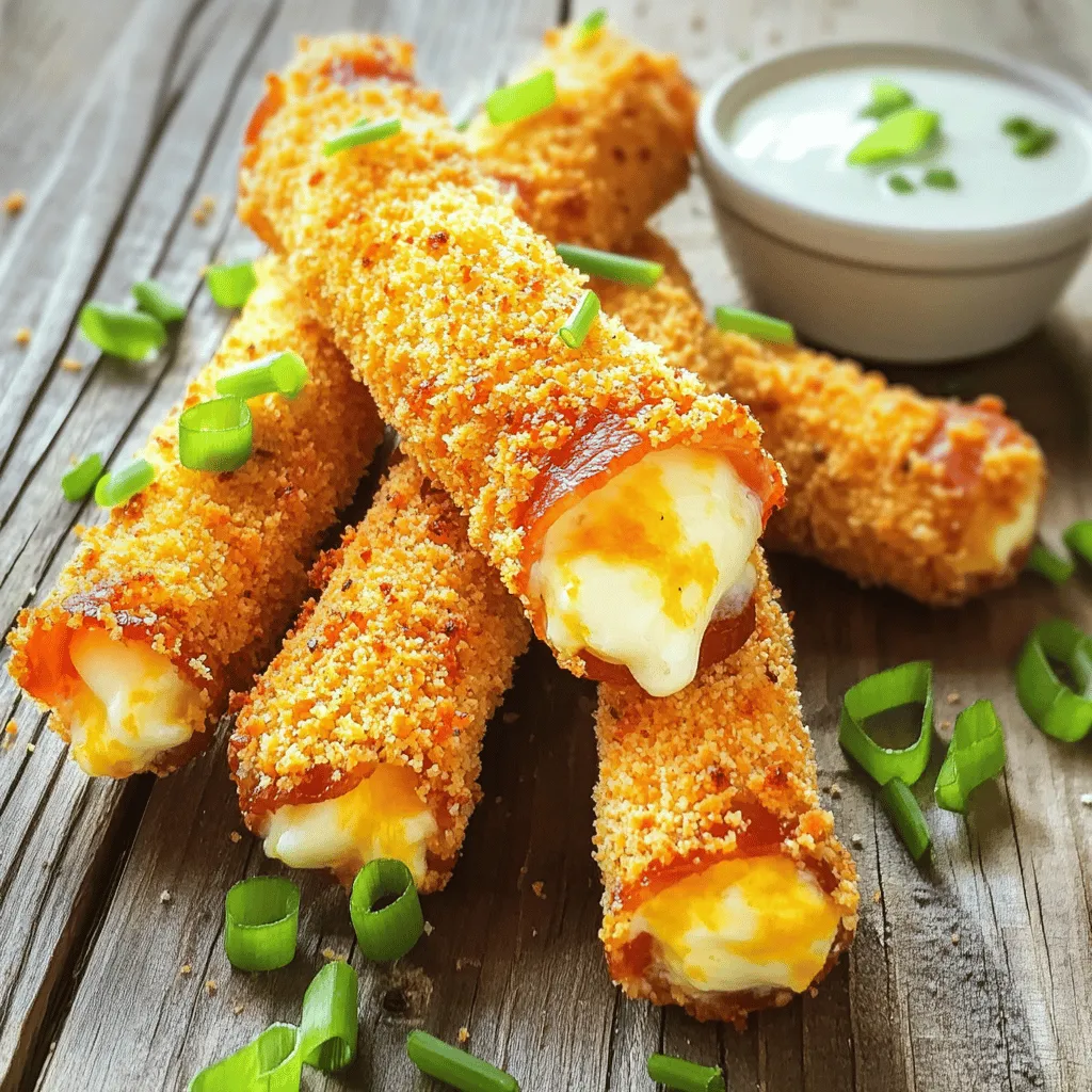 To make Nashville Hot Bacon-Wrapped Mozzarella Sticks, you need a few key ingredients. This recipe is simple and uses items you can find easily.