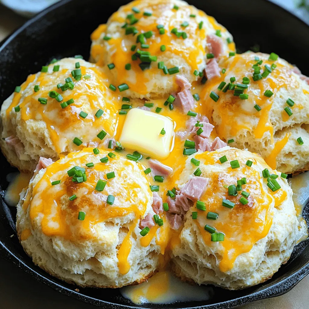 Ham and cheese butter swim biscuits are a savory treat. These biscuits blend tender dough with chunks of ham and rich cheese. They are soft, buttery, and so easy to make. You can enjoy them warm right out of the oven.