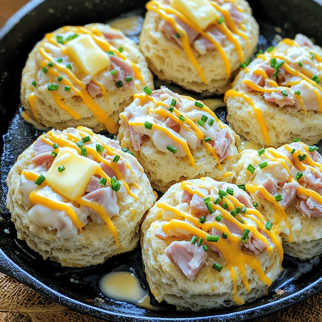 Ham and cheese butter swim biscuits are a savory treat. These biscuits blend tender dough with chunks of ham and rich cheese. They are soft, buttery, and so easy to make. You can enjoy them warm right out of the oven.