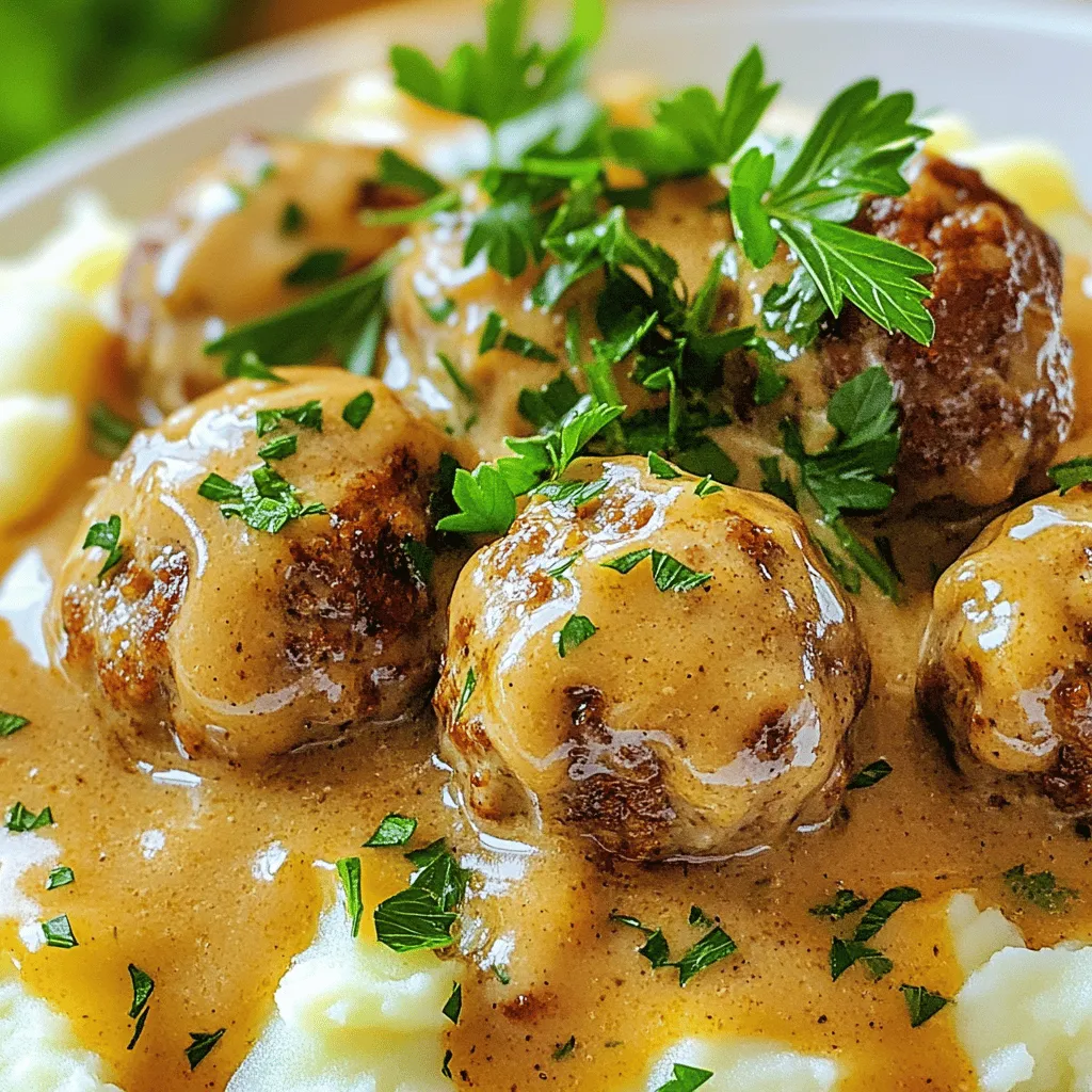 To make easy Swedish meatballs, you need a few key ingredients. First, use 1 pound of ground beef and a half pound of ground pork. This mix gives a nice flavor and texture. Add half a cup of breadcrumbs to bind the meat together. Grated Parmesan cheese adds a rich taste, so use a quarter cup.