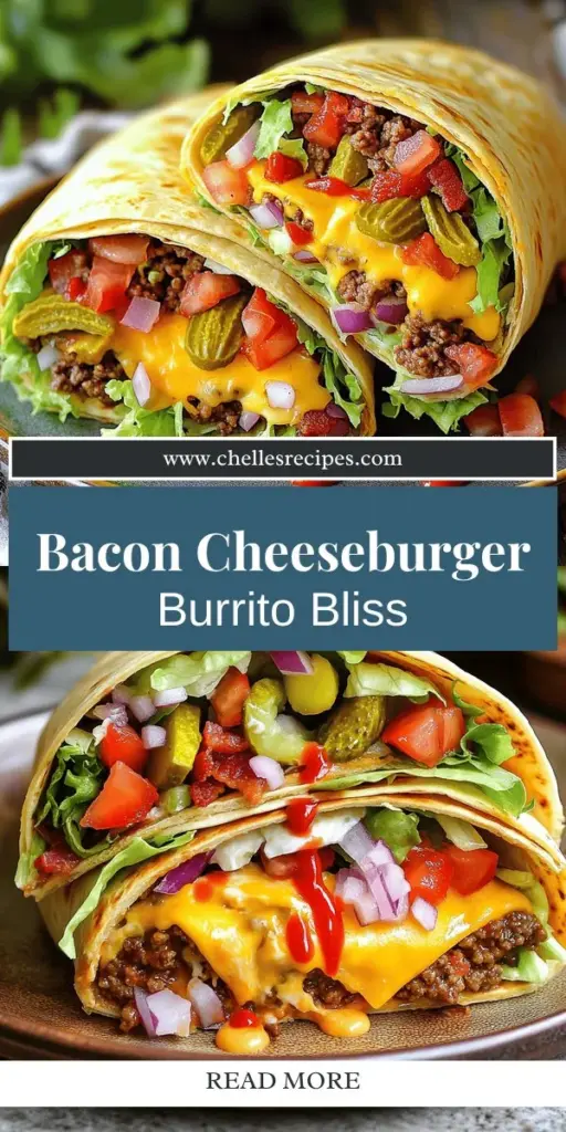 Dive into the world of flavor with this Huge Bacon Cheeseburger Burrito recipe! Packed with juicy beef, crispy bacon, and melted cheese, this irresistible dish is a must-try for any food lover. Follow simple steps and explore creative toppings and sauces to customize your burrito. Ready to elevate your meal experience? Click through to discover the full recipe and make your next dinner unforgettable!