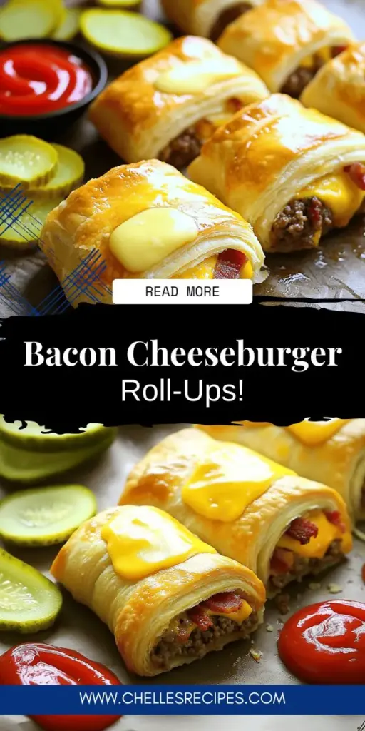 Looking for a fun and tasty snack? Try making Bacon Cheeseburger Roll-Ups! These easy-to-make bites combine crispy bacon, savory beef, and gooey cheese all wrapped in crescent dough. Ideal for family gatherings or quick meals, they're sure to impress everyone. Discover the recipe and tips for perfect roll-ups, plus delicious variations for a twist. Click to uncover the full guide and start creating this snack sensation today!