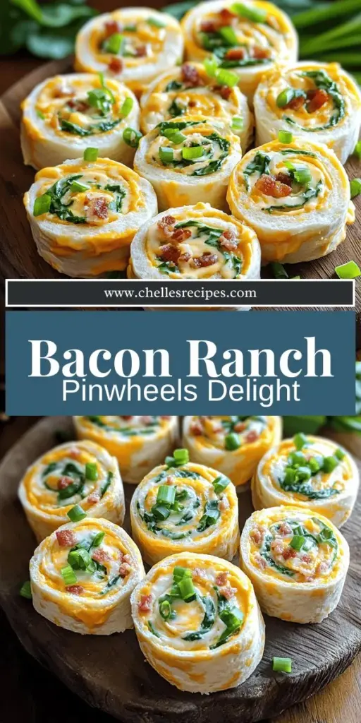 Impress your guests with Bacon Cheddar Ranch Pinwheels, the perfect no-bake appetizer for any party! These tasty treats are easy to make and bursting with flavor from cream cheese, ranch dressing, and crispy bacon. Discover step-by-step instructions and fun serving ideas to make your gathering a hit. Don't miss out on the chance to elevate your snack game—click through now to explore the full recipe and tips for success!