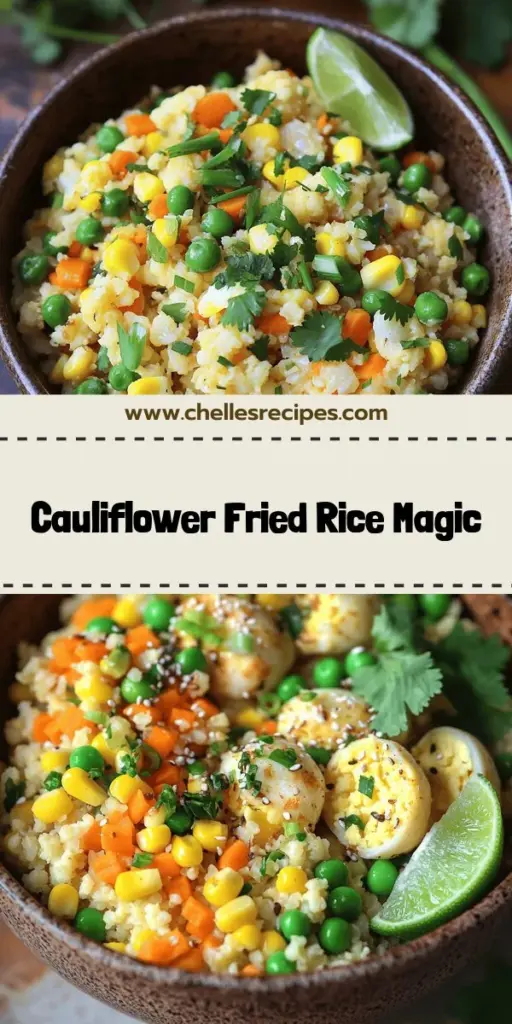 Discover the delicious and healthy alternative to traditional rice with our easy cauliflower fried rice recipe! Packed with nutrients and low in calories, this colorful dish is perfect for weight loss and can be customized with your favorite veggies and proteins. Learn how to make it in just 20 minutes and explore exciting variations. Click through to get the full recipe and start enjoying a satisfying meal that’s good for you!