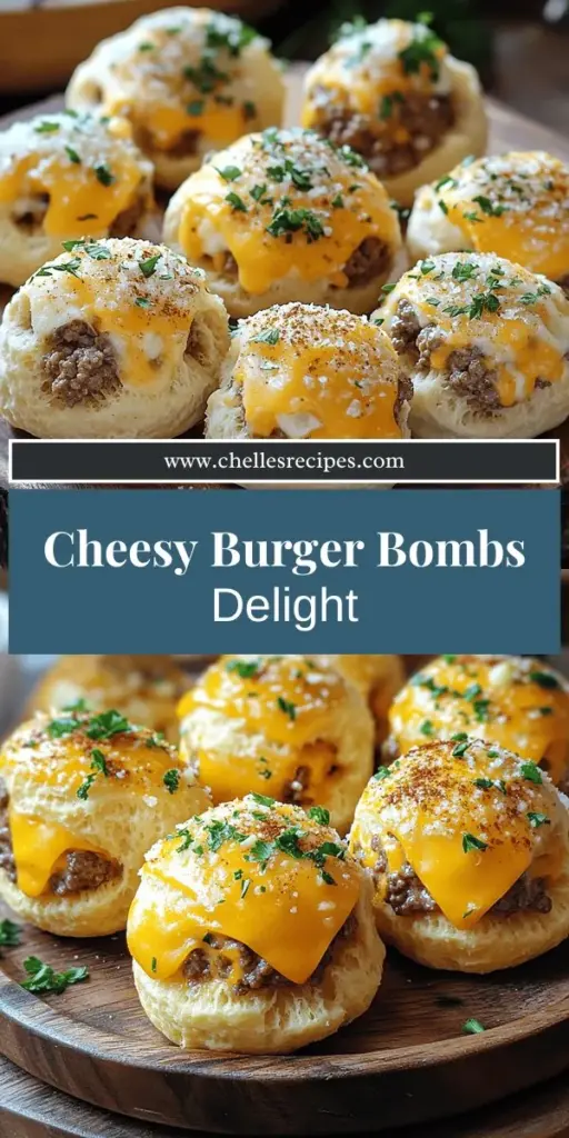 Elevate your snack game with Garlic Parmesan Cheeseburger Bombs! These fluffy bites are filled with juicy beef, gooey cheese, and a flavorful garlic kick, making them the ultimate party treat. Discover easy steps to whip up these crowd-pleasers and learn creative variations to suit every palate. Perfect for gatherings or a cozy movie night, these delicious bombs will impress your guests. Click through to explore the full recipes and get cooking today!