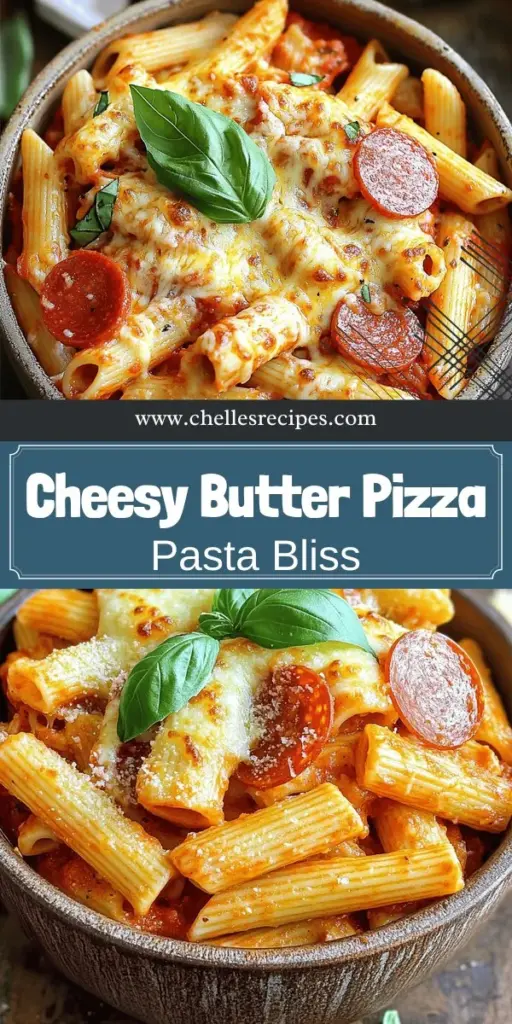 Looking for a quick and delicious meal? Try this Cheesy Butter Pizza Pasta recipe! With gooey cheese, creamy butter, and a hint of pizza flavors, it's perfect for busy nights. This easy dish comes together in no time, and you can customize it with your favorite toppings. Get ready to impress your family and friends with this comfort food classic. Click to explore the step-by-step recipe and indulge in cheesy goodness today!