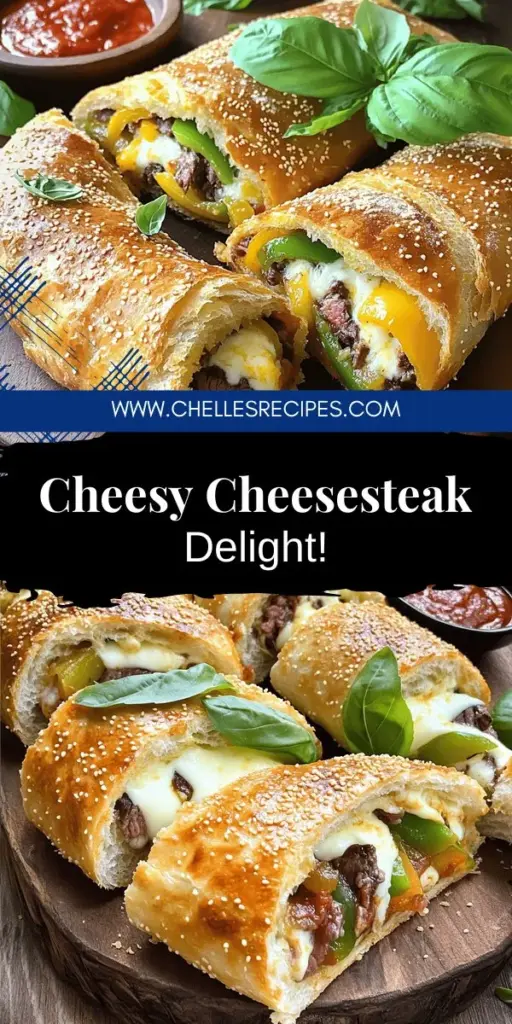 Indulge in the ultimate comfort food with Mozzarella Cheesesteak Stromboli! This flavorful dinner dish features gooey mozzarella, tender ribeye steak, and vibrant veggies all wrapped in golden, crispy dough. Perfect for family dinners or gatherings, this recipe is easy to follow and even more delicious to eat. Dive into the cheesy goodness and learn how to make this crowd-pleaser today! Click to explore the full recipe and bring this delight to your table!