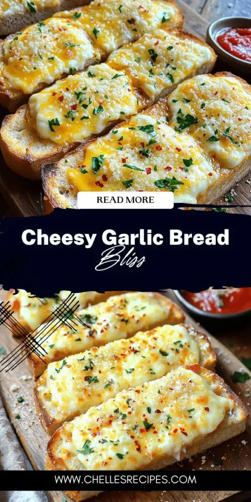 Indulge in the ultimate crowd-pleaser with this easy cheesy garlic bread melts recipe! Perfect for snacks or sides, this dish combines rich garlic butter with gooey cheese on crispy bread, making everyone's taste buds happy. Explore creative variations and serving ideas to impress your guests. Click through for the full recipe and elevate your cooking game with this delicious treat that’s sure to impress at any gathering!