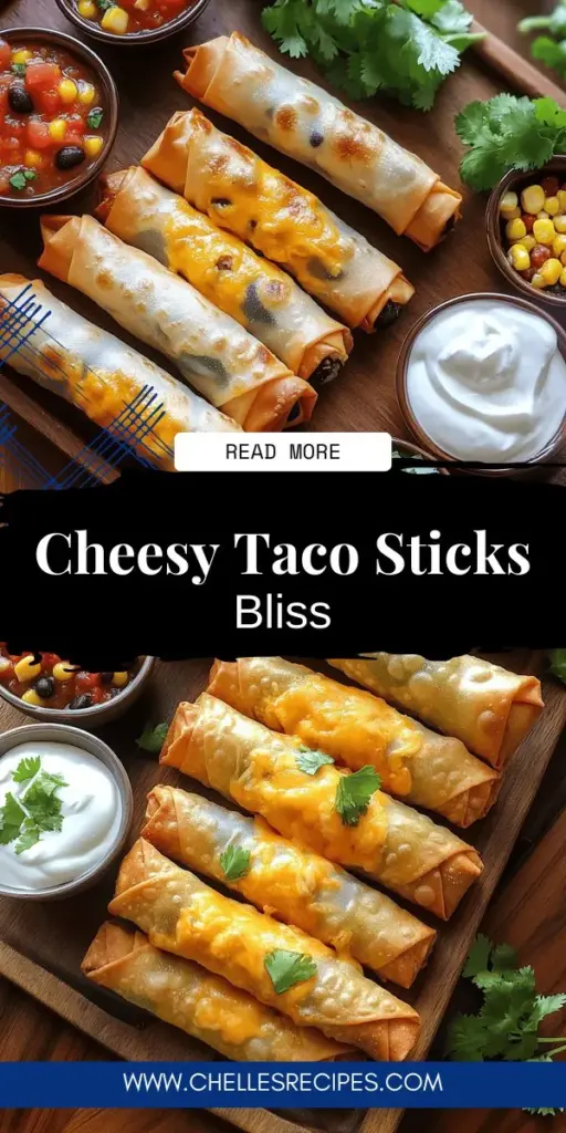 Craving a delicious snack? Try these cheesy taco sticks that are bursting with flavor and super easy to make! Filled with seasoned meat, cheese, and your favorite toppings, they’re perfect for any gathering or a fun family treat. Discover simple ingredients, step-by-step instructions, and creative variations to suit your taste. Click through to find the full recipe and elevate your snack game with these irresistible cheesy taco sticks!