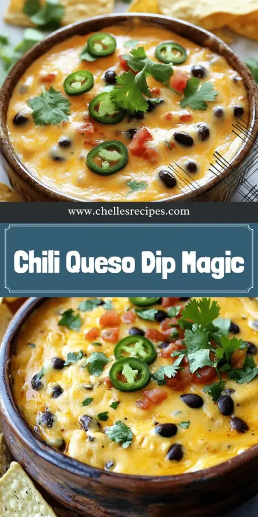 Elevate your next gathering with a mouthwatering Chili Queso Dip that's sure to impress! This creamy, cheesy dip features a blend of sharp cheddar, pepper jack, and zesty spices, making it the ultimate crowd-pleaser. Discover the essential ingredients, step-by-step instructions, and creative variations to customize your dip just how you like it. Dive into the recipe and get ready to serve a snack that everyone will rave about! Click to explore more and start cooking!