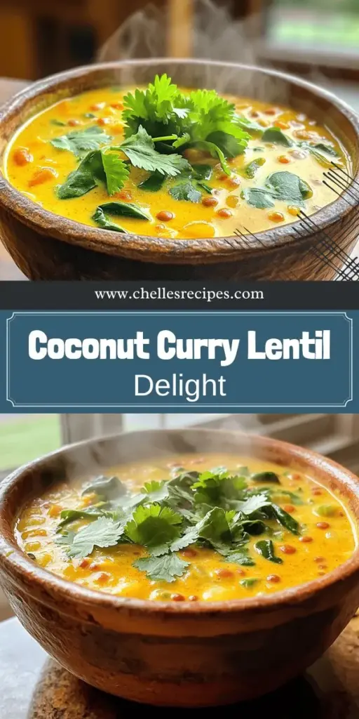Warm up your kitchen with delicious creamy coconut curry lentil soup, the perfect comfort dish for any chilly night! Packed with rich coconut milk and a blend of flavorful spices, this soup will satisfy your cravings and boost your mood. Discover the essential ingredients and step-by-step guide to crafting this hearty delight. Ready to impress at your next meal? Click through for the full recipe and make your own comforting masterpiece today!