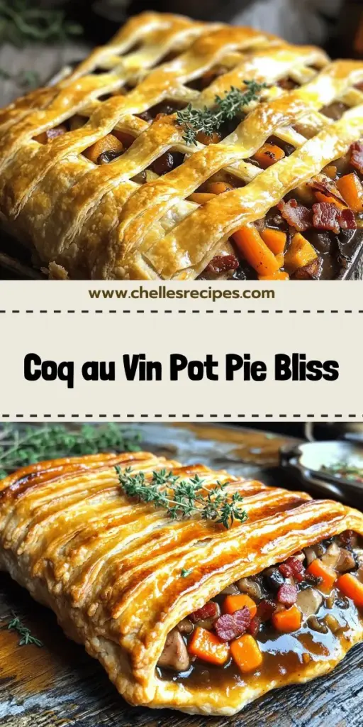 Discover the ultimate comfort food with this delicious Coq au Vin Pot Pie recipe! This hearty dish features tender chicken marinated in rich wine, combined with savory vegetables, all encased in a flaky crust. Whether you're hosting a dinner party or looking for a cozy meal, this recipe has everything you need. Explore unique variations and cooking tips to make it your own. Click through for the full recipe and elevate your meal planning today!