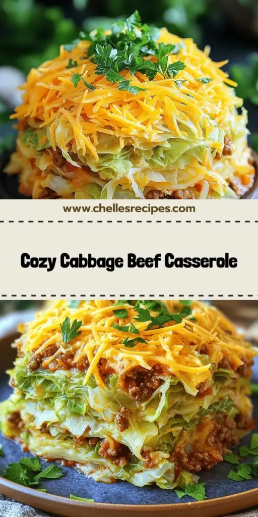 Indulge in the warmth of a delicious Comforting Cabbage and Ground Beef Casserole, perfect for busy weeknights or cozy family dinners. With easy-to-follow steps and simple ingredients like cabbage, ground beef, and cheese, this hearty meal is sure to please. Discover how to layer flavors and make variations to suit your taste. Click through to explore the recipe and bring this comforting dish to your table tonight!