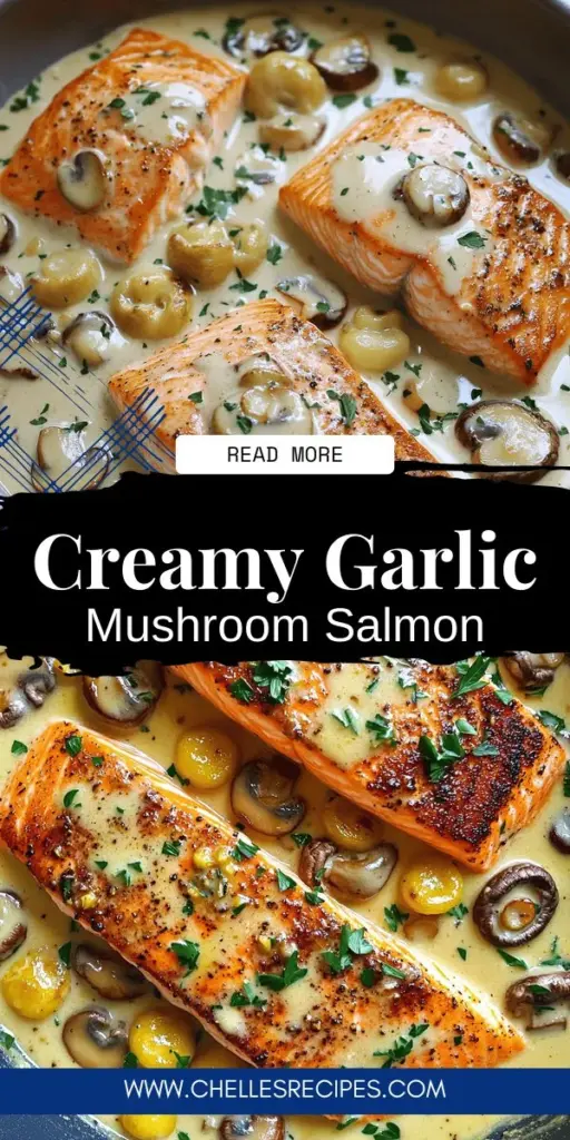Savor a delightful dinner with creamy garlic mushroom salmon! This simple yet impressive recipe combines fresh salmon, rich garlic sauce, and tender mushrooms for a meal that's sure to become a favorite. Dive into tips for perfect cooking, essential ingredients, and delicious side dish ideas that will elevate your dinner. Ready to whip up a gourmet delight at home? Click through for the full recipe and start cooking!