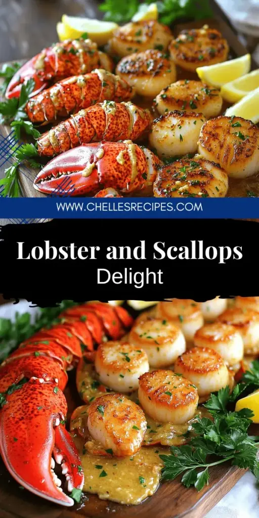 Elevate your dinner with a stunning Garlic Butter Lobster Tail and Scallops Feast! This easy-to-follow guide showcases how to create a gourmet seafood experience at home, complete with fresh lobster, tender scallops, and a rich garlic butter sauce. Get tips on preparation, cooking methods, and serving suggestions that will wow your guests. Click through now to discover the full recipe and start your delicious seafood adventure!