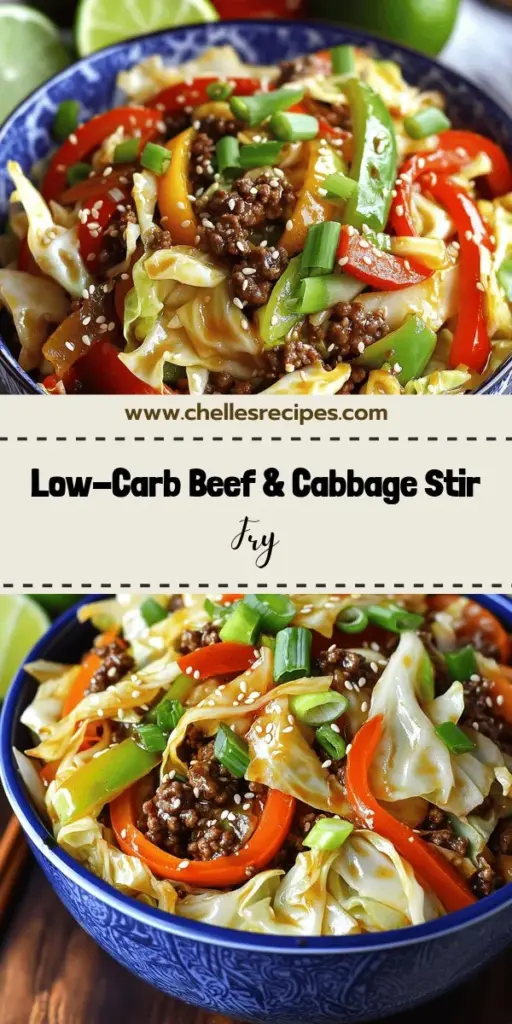 Craving a quick and delicious dinner? Try this Low-Carb Cabbage and Beef Stir Fry! It's packed with protein-rich ground beef and crisp cabbage, making it a perfect healthy meal that you can whip up in under 30 minutes. Discover essential tips for prepping ingredients, cooking techniques, and ways to customize this dish to fit your family's taste. Explore the full recipe now for a nutritious and satisfying dinner that everyone will love!