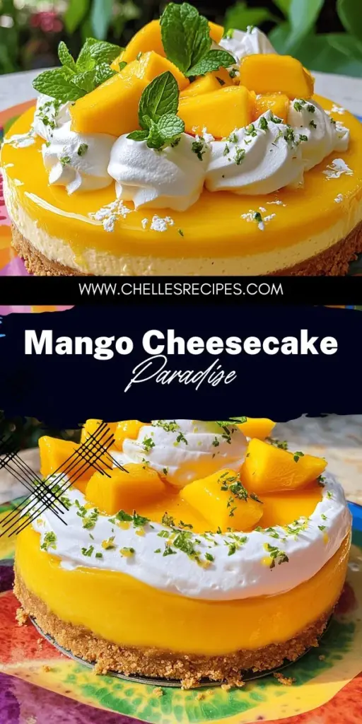 Indulge in the ultimate dessert experience with Tropical Mango Cheesecake Bliss. This creamy cheesecake, bursting with fresh mango flavor, is perfect for summer parties or any special occasion. Learn how to create the perfect crust, craft a rich filling, and elevate your presentation with gorgeous garnishes. Whether you’re a baking novice or a pro, this delightful recipe will make your taste buds sing. Click to discover the full recipe and treat yourself to this tropical delight today!