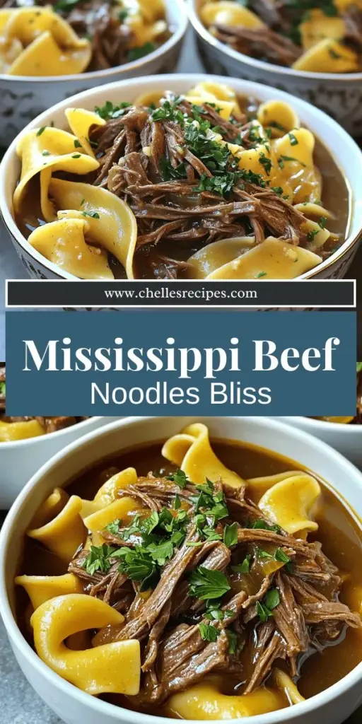 Savor the flavors of my Savory Mississippi Beef Noodles recipe, a comforting dish that combines tender chuck roast, zesty pepperoncini, and creamy ranch dressing for a hearty meal the whole family will love. Discover easy steps to create this flavorful classic and explore variations to make it your own. Click through for the full recipe and bring the warmth of Mississippi cuisine to your dinner table tonight!