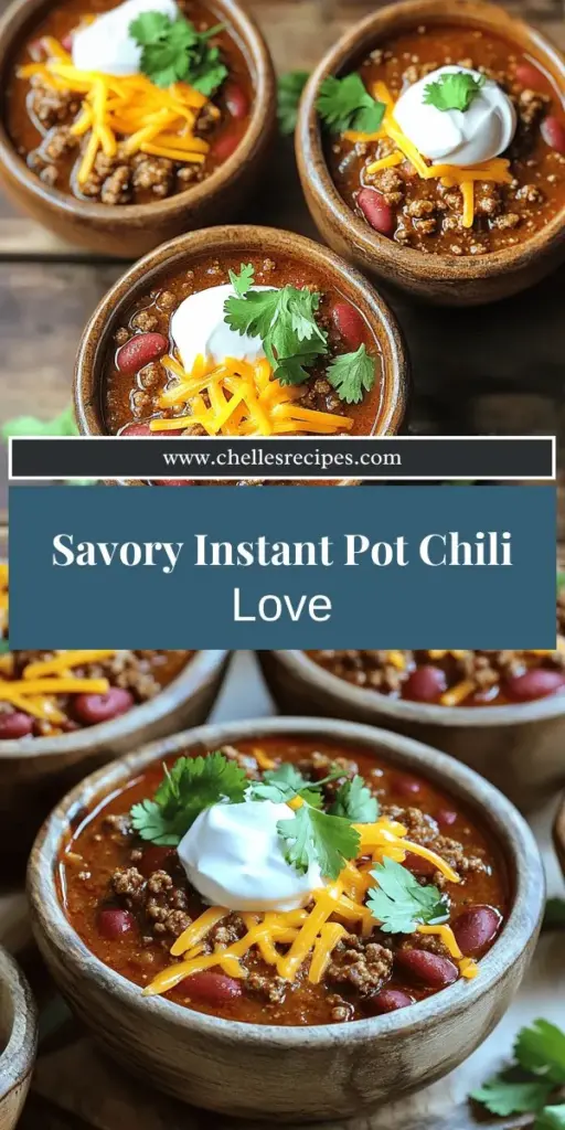 Looking for the most savory best Instant Pot chili recipe that everyone loves? This easy-to-follow guide is packed with flavor and simple steps! Discover the essential ingredients, spices, and quick prep tips to create a hearty meal that warms the soul. Whether you want a classic dish or a healthy twist, this chili can be customized to suit your taste. Click through now to explore the full recipe and impress your family with your cooking skills!