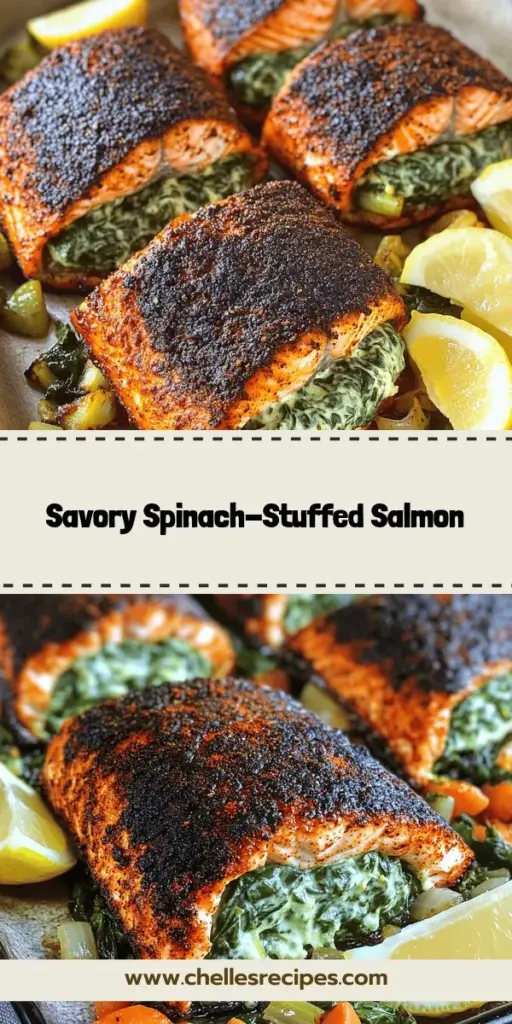 Discover the irresistible flavor of blackened salmon stuffed with creamy spinach and Parmesan! This healthy dinner recipe is packed with tasty ingredients that not only delight your palate but also nourish your body. With simple steps, you can impress your family with a dish that's both delicious and nutritious. Ready to create a culinary masterpiece? Click through to explore the full recipe and elevate your dinner game today!