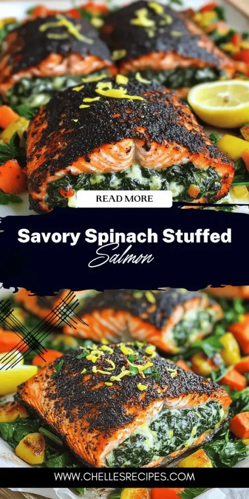 Elevate your dinner with blackened salmon stuffed with spinach and parmesan, a dish that's not only visually stunning but also packed with nutrition. In this blog post, I share easy steps for preparing this flavorful meal along with tips for delicious variations and perfect pairing sides. Experience a burst of flavors that will impress everyone at your table. Click through to discover the full recipe and enhance your dining experience!