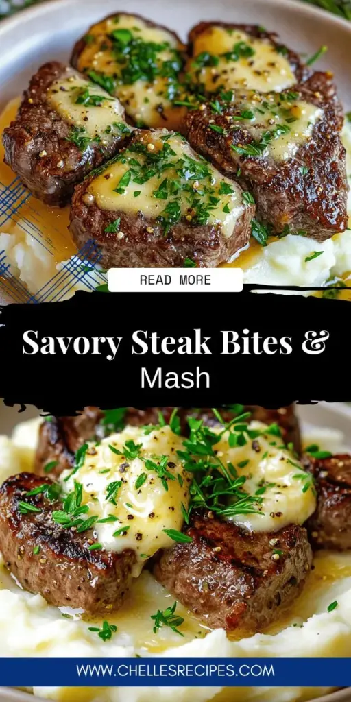 Indulge in a delightful culinary experience with my Creamy Garlic Butter Steak Bites with Mashed Potatoes recipe! This mouthwatering dish features tender steak bites smothered in a rich garlic butter sauce paired perfectly with creamy mashed potatoes. It's an easy-to-follow recipe that's ideal for cozy dinners. Click through to explore the full recipe and make this comforting meal for your loved ones today!