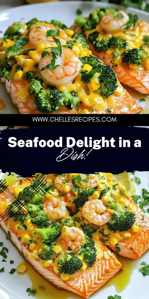 Elevate your dining experience with this Salmon, Shrimp, Cheesy Broccoli with Corn Delight! This vibrant dish combines fresh flavors and nutritious ingredients, making it perfect for family meals or entertaining guests. Learn how to perfectly cook salmon and shrimp, select quality ingredients, and create a colorful plate that dazzles. Click to explore the full recipe and make this delicious, healthy dinner today!