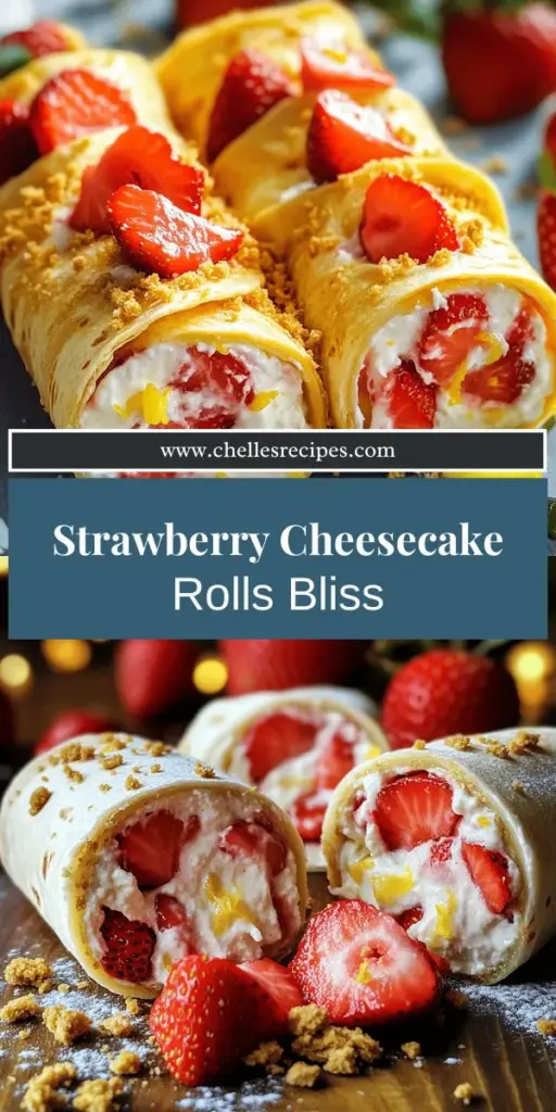 Indulge in the delightful Easy Strawberry Cheesecake Rolls Recipe, your new favorite no-bake dessert! These quick and simple rolls combine creamy cheesecake and fresh strawberries wrapped in soft flour tortillas. Perfect for parties or a sweet treat at home, they can be made in just 20 minutes. Click through to explore the full recipe, tips for perfecting your rolls, and fun variations that everyone will love! Don't miss out on this scrumptious treat!