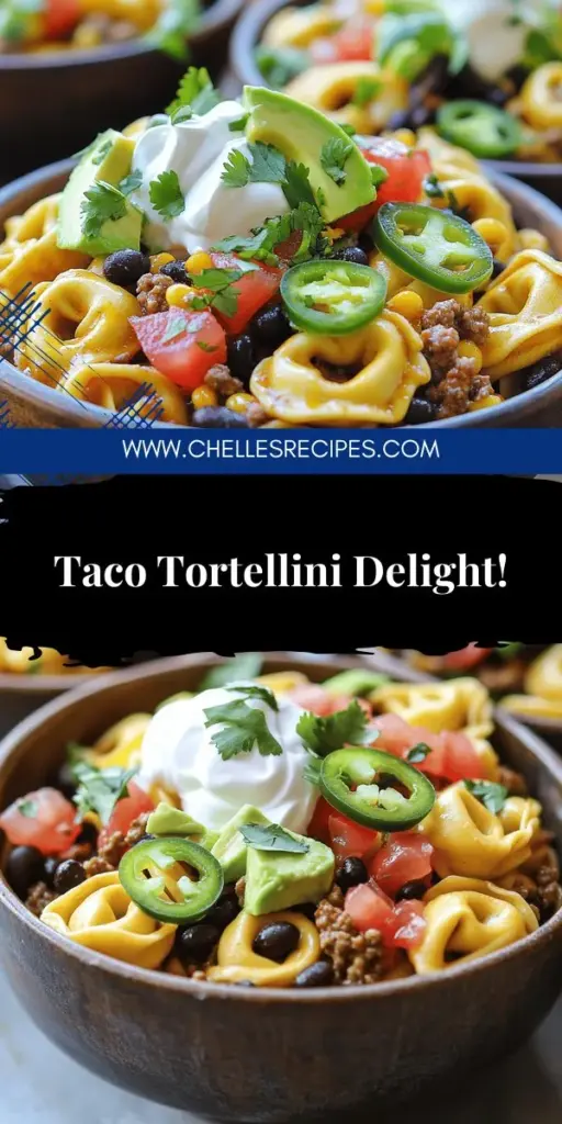Spice up your dinner with Taco Tortellini, a flavorful one-pot pasta delight that your family will adore! This easy recipe features cheese tortellini, seasoned protein, and plenty of tasty ingredients like black beans and corn. In just a few simple steps, you can create a meal that's not only delicious but also versatile. Ready to make mealtime fun and exciting? Click through for the full recipe and cooking tips!