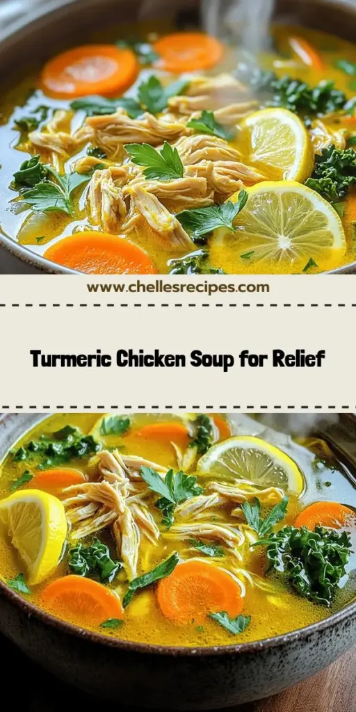 Soothe your body and taste buds with a delicious bowl of soothing turmeric chicken soup! Packed with anti-inflammatory ingredients like turmeric and ginger, this recipe not only warms you up but also supports your wellness. Discover how to make this nourishing soup, along with tips to personalize it to your taste. Ready to feel better and enjoy a tasty meal? Click through to explore the full recipe and embrace the comfort today!