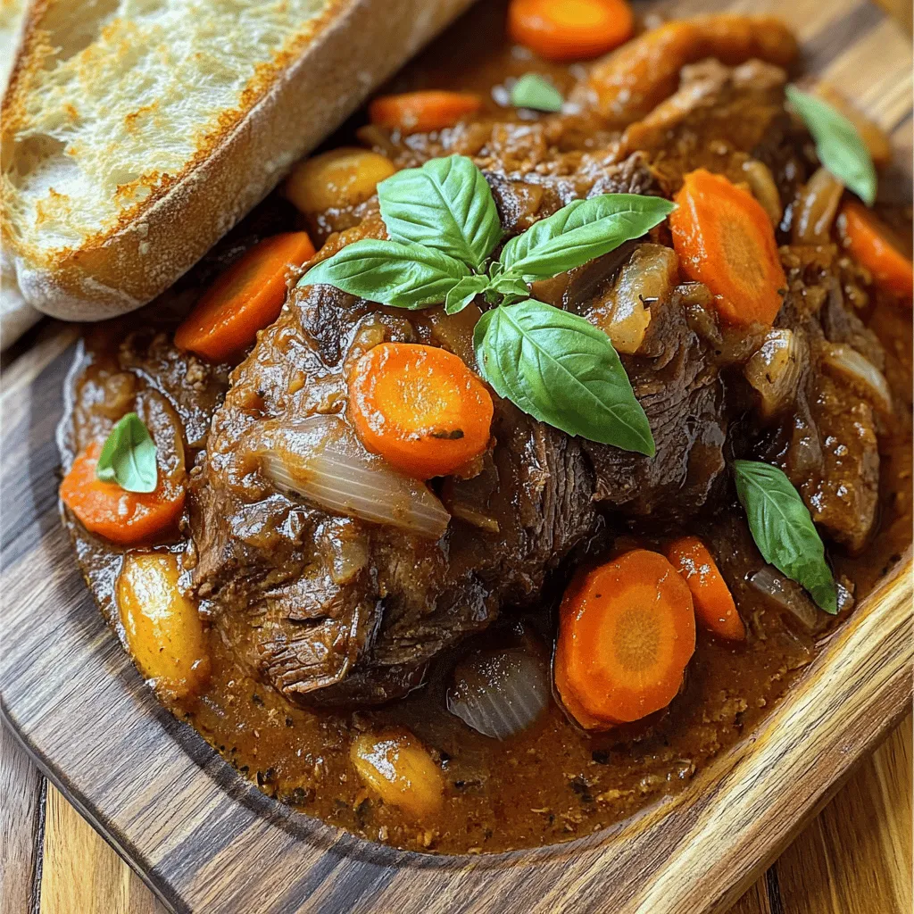 To make a great Stracotto alla Fiorentina, start with the right ingredients. The beef is key. I recommend using a 3-4 lb beef chuck roast. This cut has fat and flavor. It cooks well and turns tender.