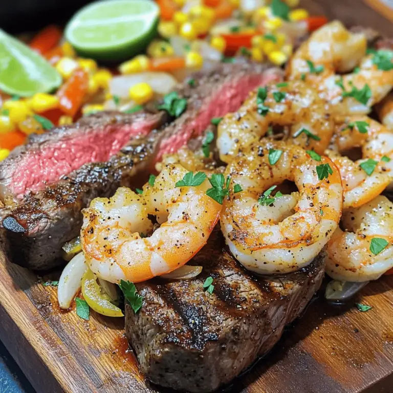 The ultimate Cajun shrimp recipe combines bold flavors and fresh ingredients. At the heart of this dish are the shrimp and steak. For this feast, I use 1 pound of large shrimp, peeled and deveined, and 1 pound of ribeye steak, cut into thick slices. These proteins provide a great base for our flavors.