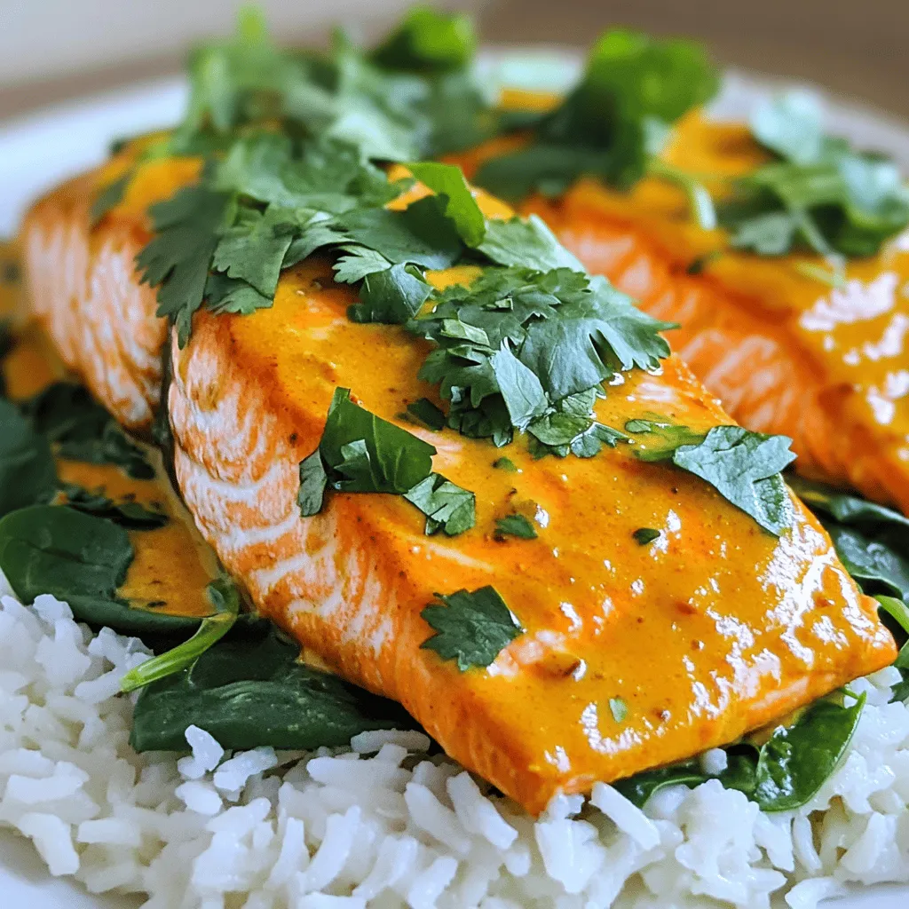 To make Coconut Curry Salmon with Garlic Butter, you need key ingredients. First, you need salmon fillets. I recommend four fillets, each about six ounces. They should be fresh for the best taste.