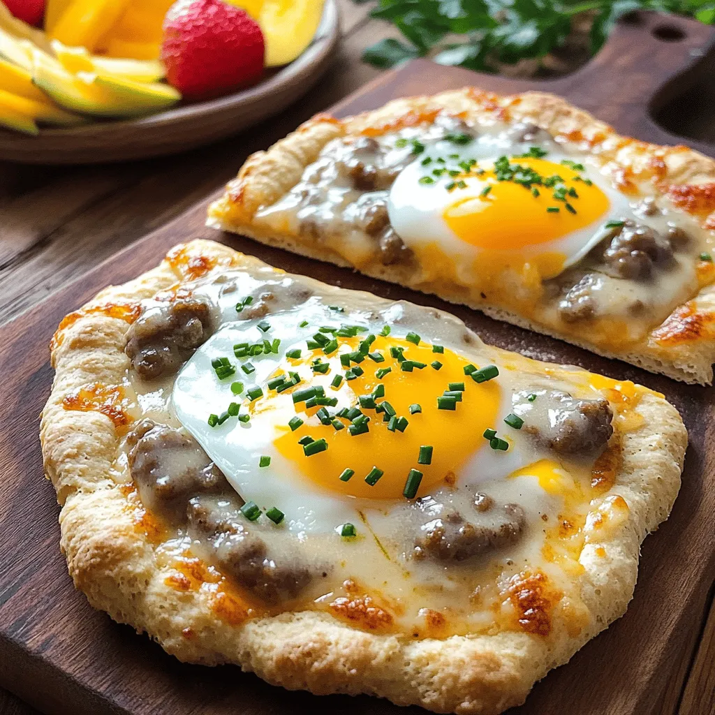 To make the best breakfast pizza, you need key ingredients. Start with 2 cups of all-purpose flour. This flour gives the biscuits a nice base. You will also need baking powder, baking soda, and salt to make the biscuits rise well.