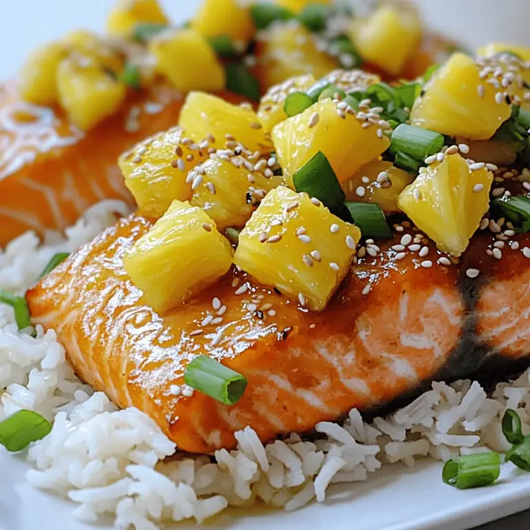 The honey pineapple salmon recipe uses simple yet tasty ingredients. You need four salmon fillets. Each one should weigh about six ounces. Fresh pineapple is key, so grab a cup of diced fruit. For the glaze, you need a quarter cup of honey. Two tablespoons of low-sodium soy sauce add depth. You’ll also use two cloves of minced garlic and one tablespoon of grated ginger. A tablespoon of olive oil helps cook the fish. Lastly, season with salt and pepper to taste.