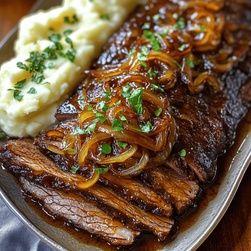 The slow cooker beef brisket recipe shines with a few key ingredients. To make this dish, you will need: