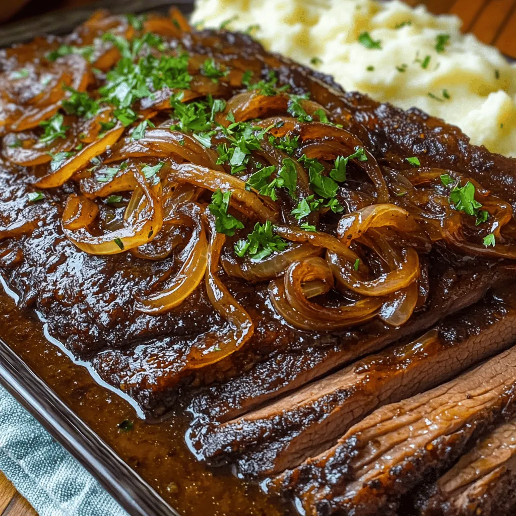 The slow cooker beef brisket recipe shines with a few key ingredients. To make this dish, you will need: