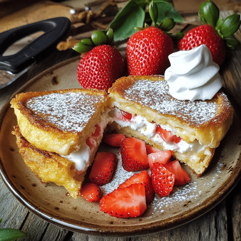 Fried strawberry cheesecake sandwiches are a fun twist on dessert. They combine creamy cheesecake with fresh strawberries, all between crispy, golden bread. This dessert stands out because of its rich flavors and delightful textures. The crunch from the fried bread pairs perfectly with the smooth filling.