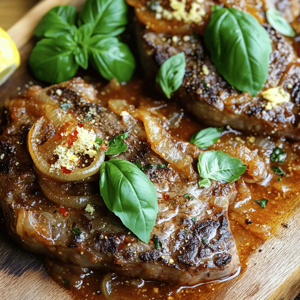 To make a great steak pizzaiola, you need simple yet fresh ingredients. The main ingredient is steak, usually ribeye, which is tender and flavorful. You will need two ribeye steaks, about one inch thick.