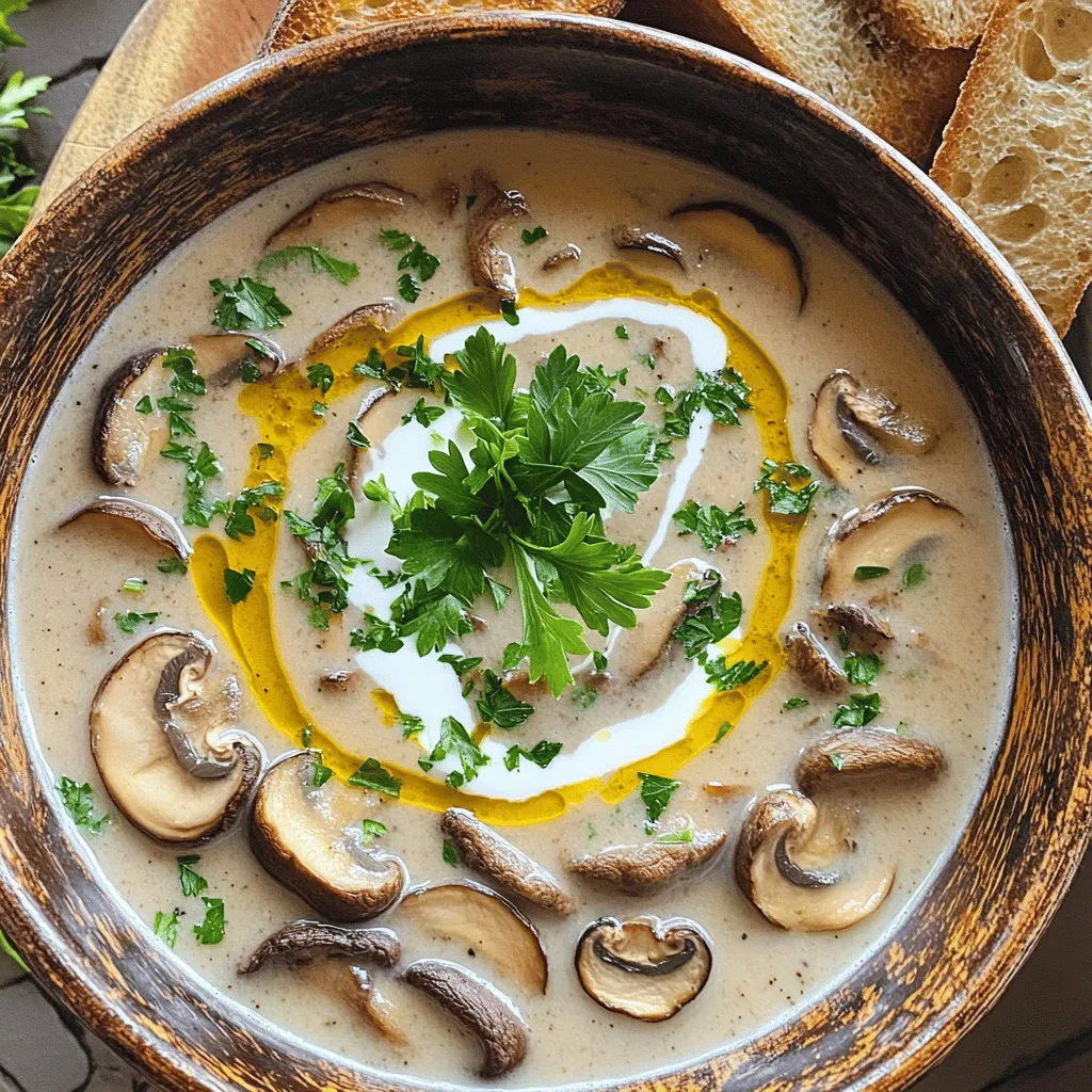 To make a delicious dairy-free mushroom soup, you need the right ingredients. This soup is simple yet bold in flavor.